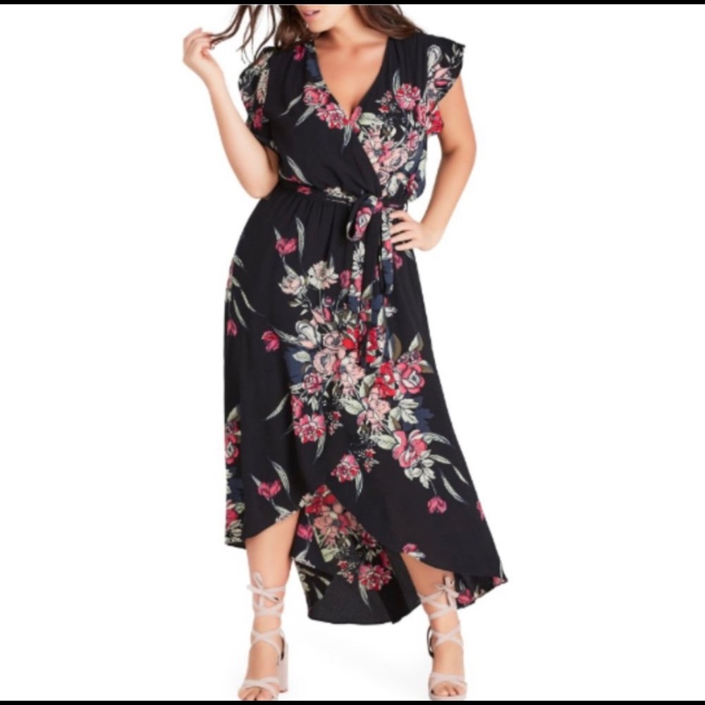 NWT City Chic Maxi Misty Floral Dress 18